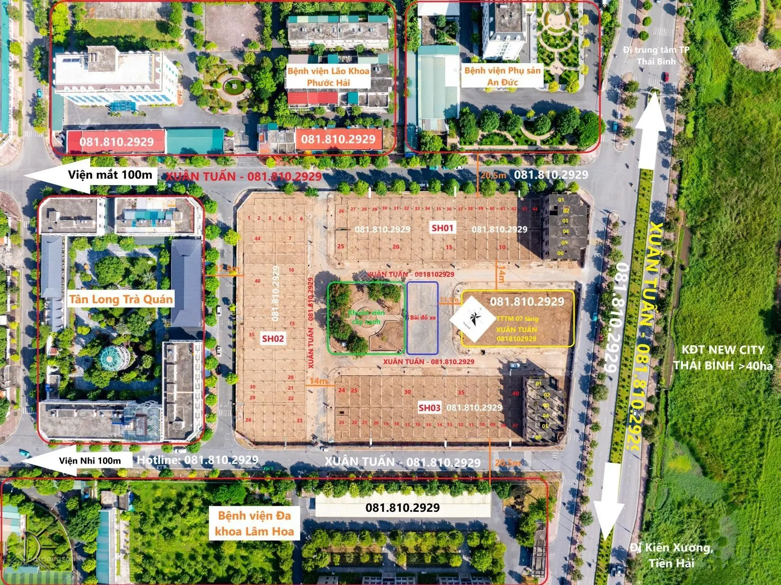 Glory Downtown trung tâm TP Thái Bình xây 4 tầng, sẵn sổ đỏ chỉ từ 5,2 tỷ/căn 72,5m2. CK đến 10%