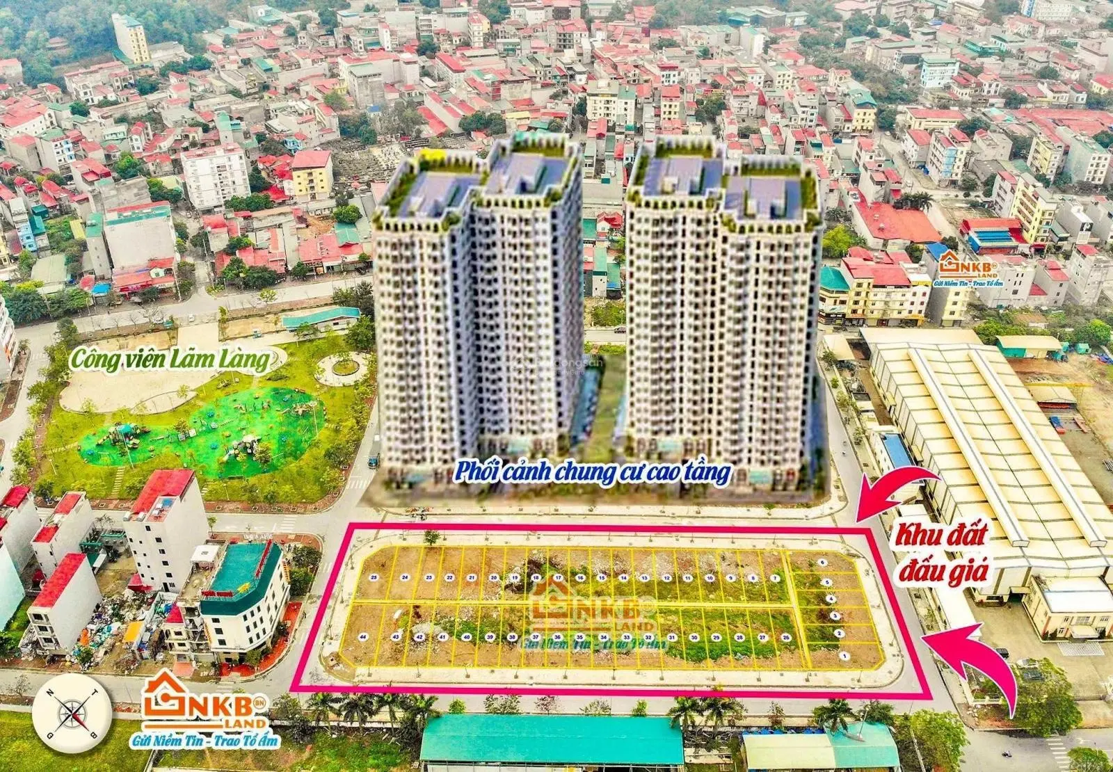 Bán đất chính chủ sổ đỏ diện tích từ 80m2 đến góc 106m2 tại Lãm Làng Vân Dương TP Bắc Ninh