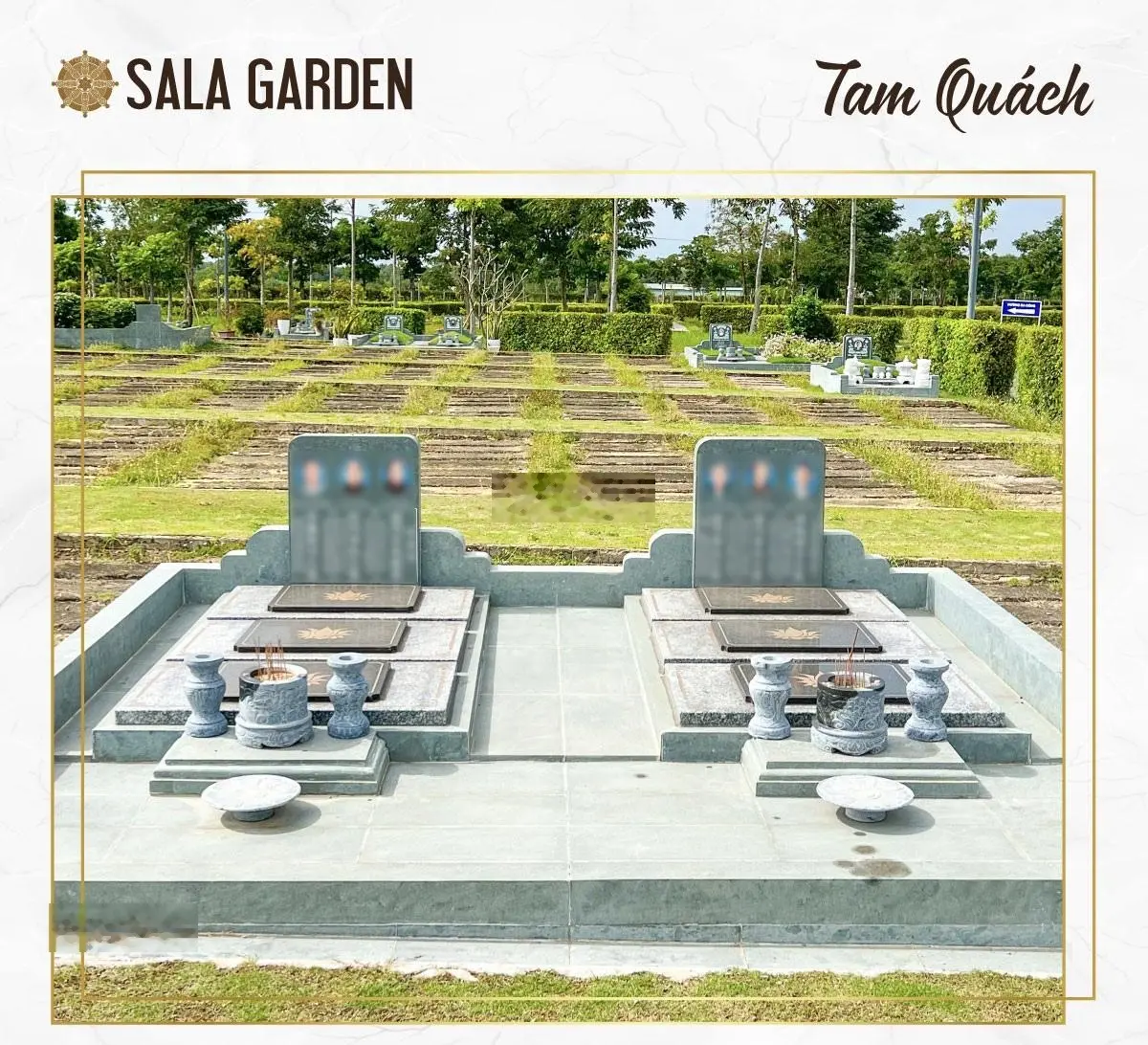 Hoa viên Sala Garden HCM 47tr/mộ, sổ cầm tay