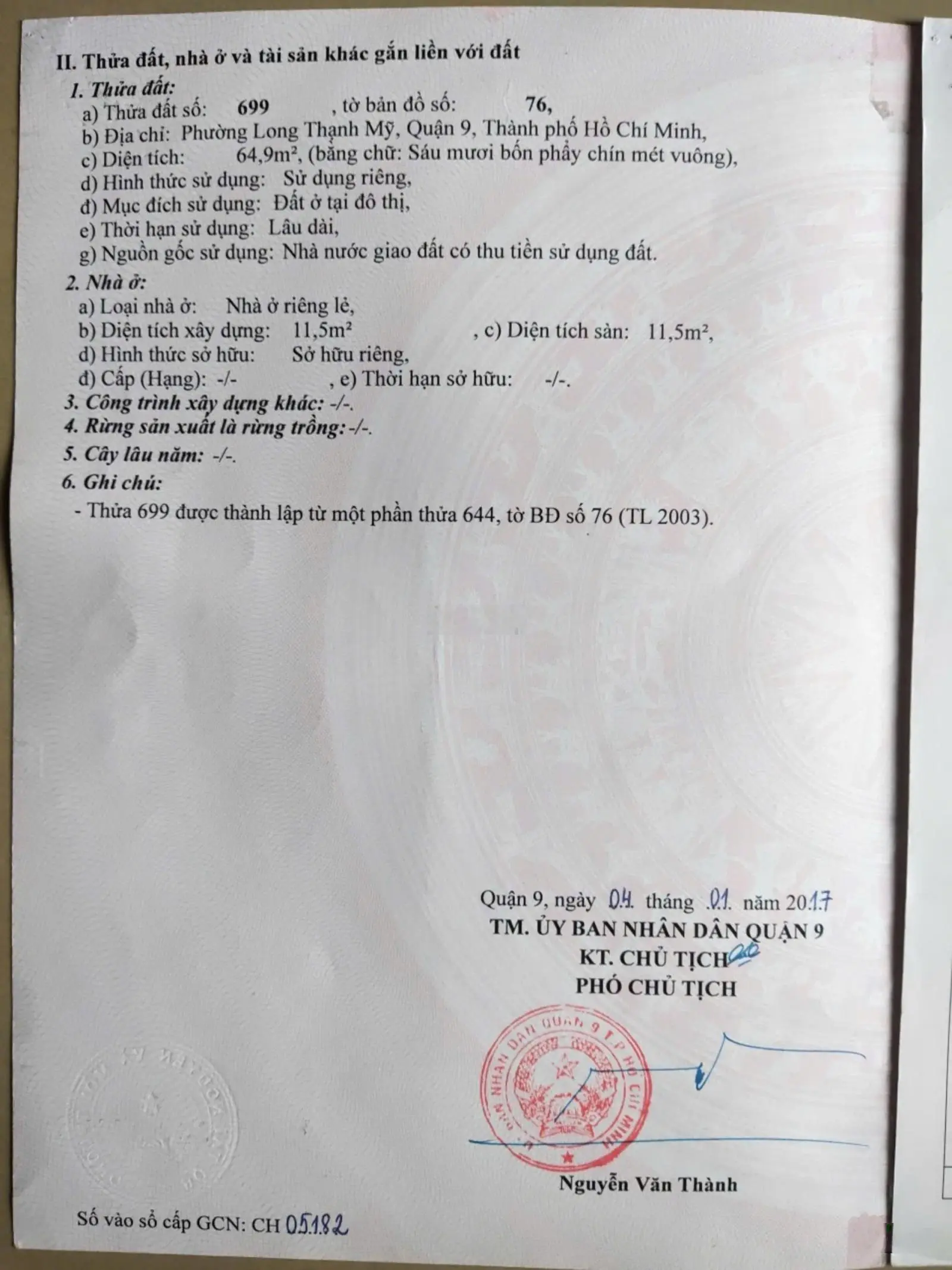 Tôi chính chủ bán rẻ lô đất gần Vinhomes Quận 9. Đường Nguyễn Xiển đi vào đất 200m. 65m2 - 2,8 tỷ