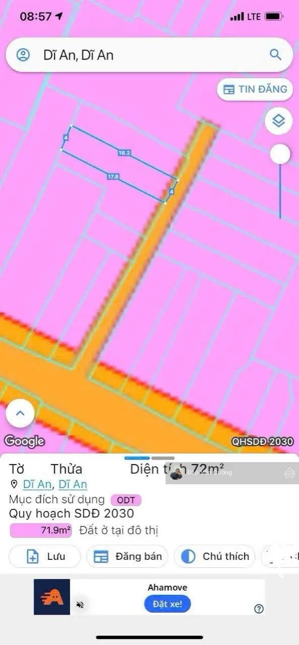 Gấp. Bán nhà sổ riêng 72m2 giá 3tỷ 450tr sát bên trung tâm hành chính dĩ an. Tp dĩ an