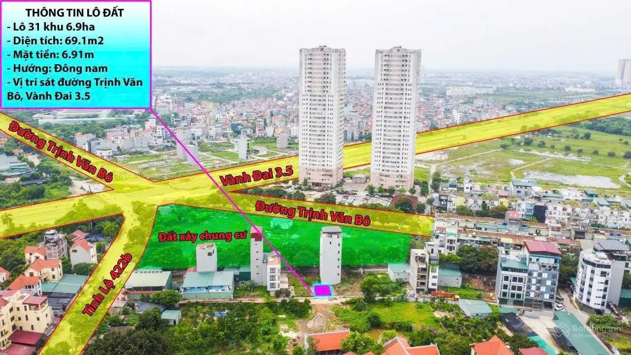 Bán 69m2 đất dịch Vụ khu 6.9ha Vân Canh Hoài Đức