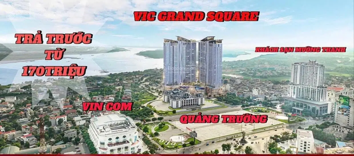 Bán suất ngoại giao trung tâm TP Việt Trì CH Vic Grand Square - Hỗ trợ lãi suất 0% - TT 15% ký HĐMB