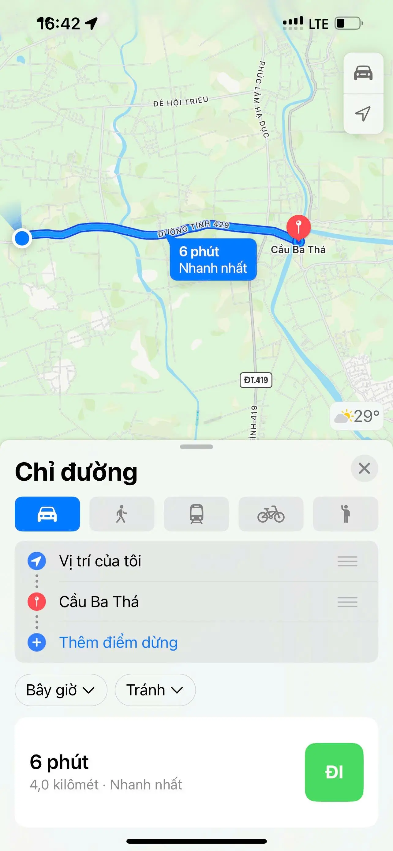 Mảnh đất đẹp phù hợp đầu tư và ở. Ngay sát đường tỉnh lộ 429 gần thị trấn Ba Thá