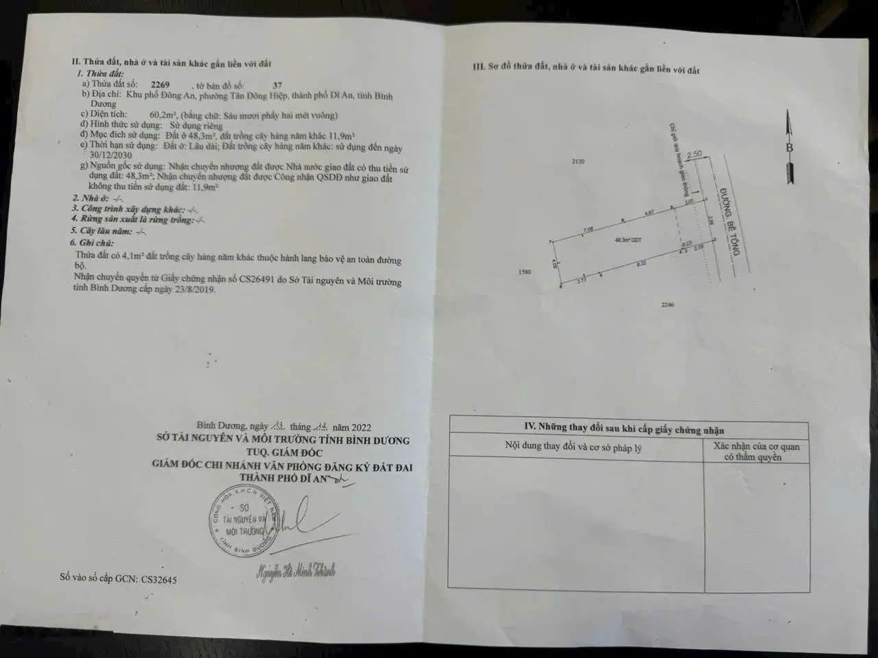 Bán NR tại Đông An, Tân Đông Hiệp, Dĩ An, Bình Dương, 2,699 tỷ, 60m2, giá ưu đãi