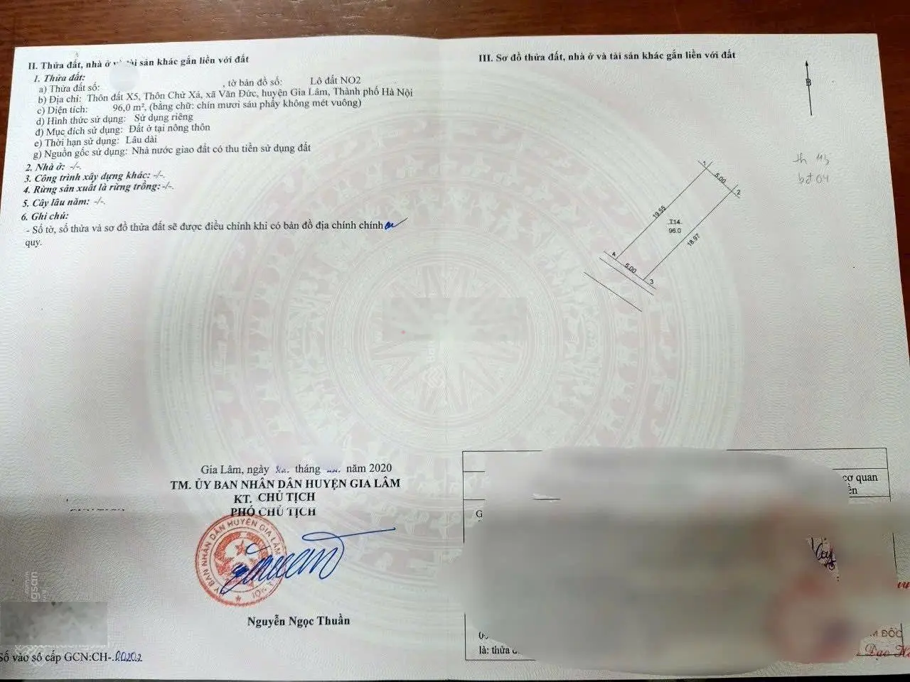 Nhanh tay các bác ơi! Đất đấu giá Văn Đức - Gia Lâm - Hà Nội mà giá chỉ 45 tr/m2 DT 96 m2