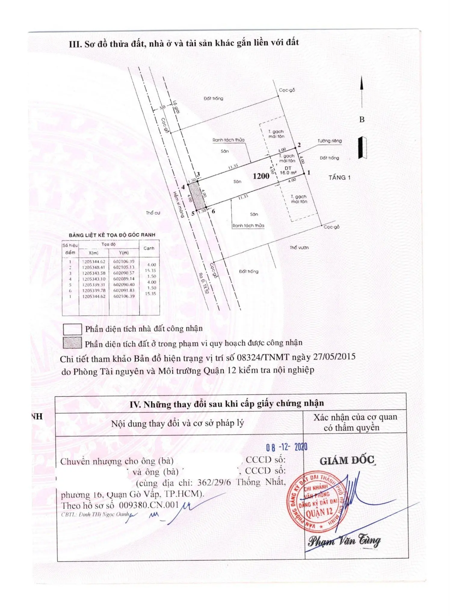 Đất giá rẻ 1/TX52. DT: 4 x 17m SHR, đường thông. Giá: (2.6) tỷ