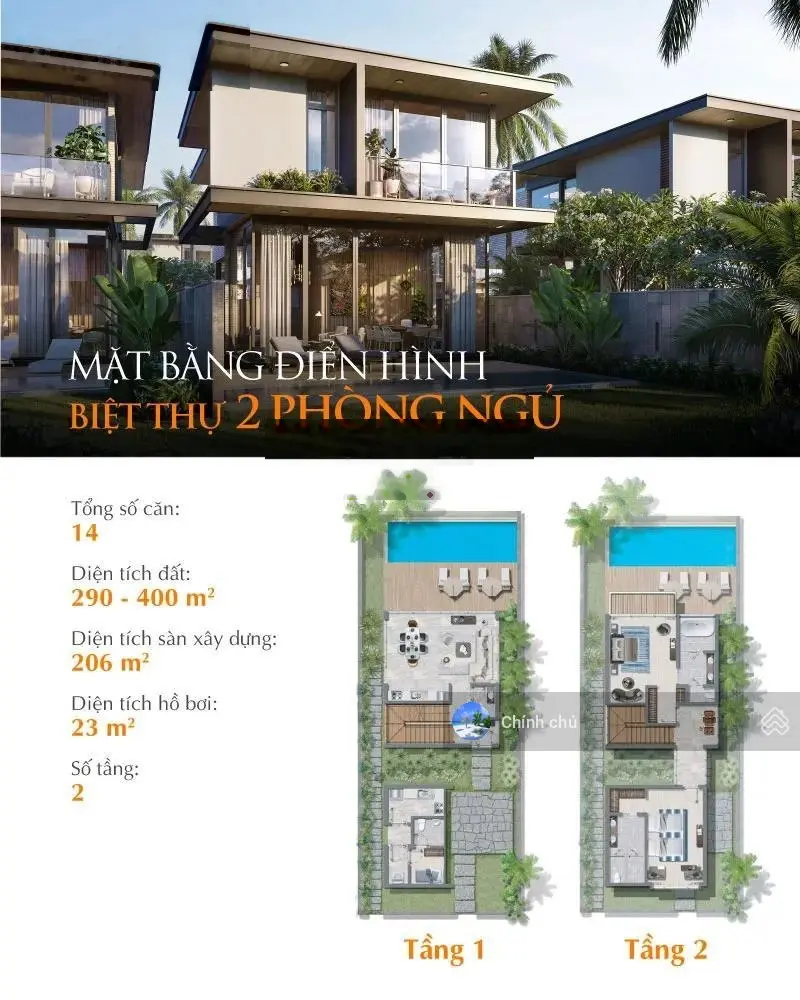 Độc quyền bán biệt thự Hyatt, Lagoona, Angsana Hồ Tràm, view trực diện biển rẻ nhất thị trường