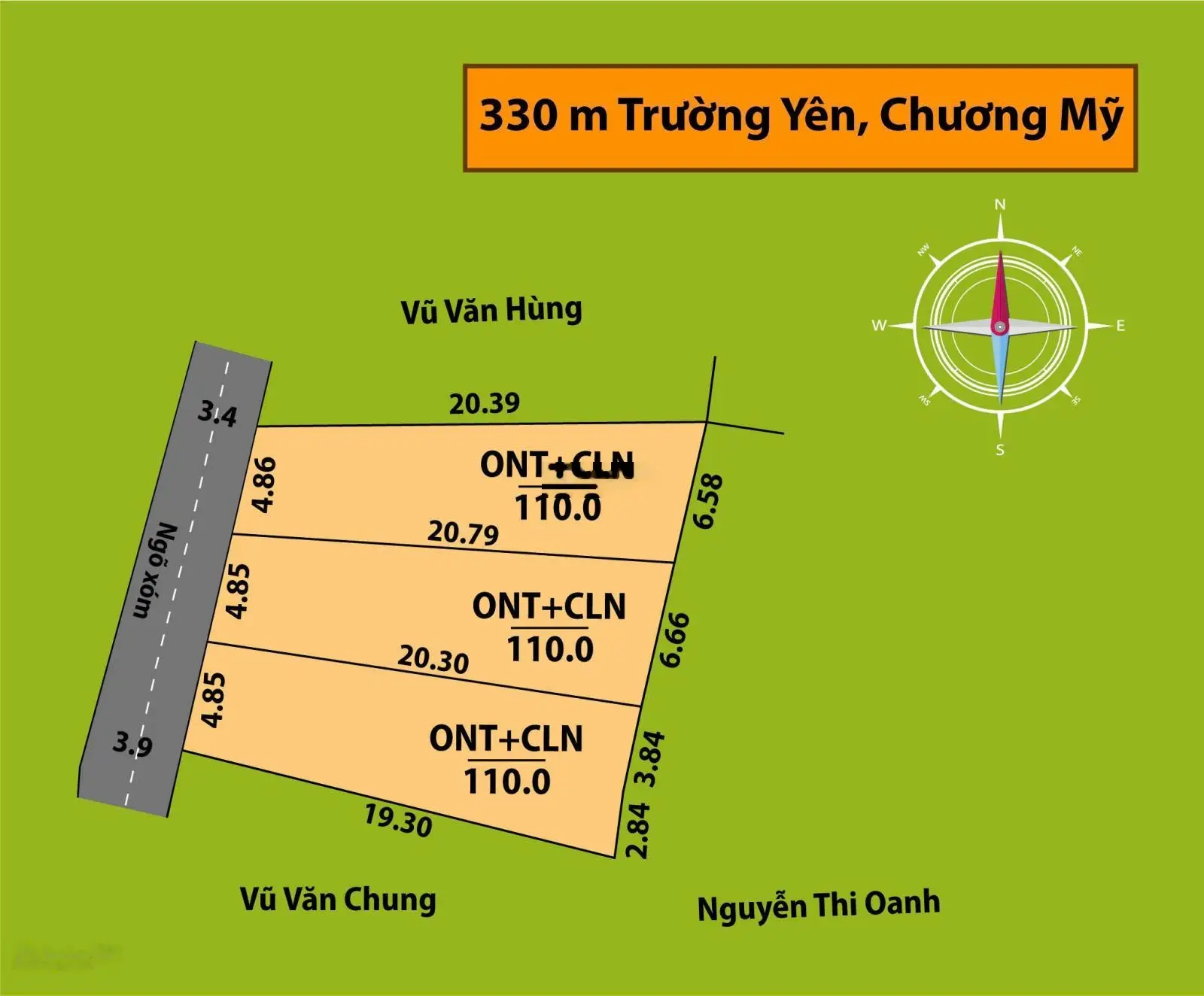 Đất đầu tư Trường Yên - Chương Mỹ, 110m2, ô tô vào nhà giá vô cùng ưu đãi