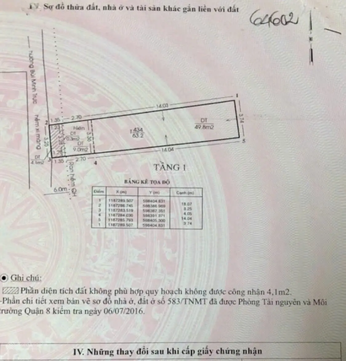 Bán nhà 1 trệt 2 lầu, sân thượng DT đất 60m2, diện tích sử dụng 200m2, 485/15B Bùi Minh Trực