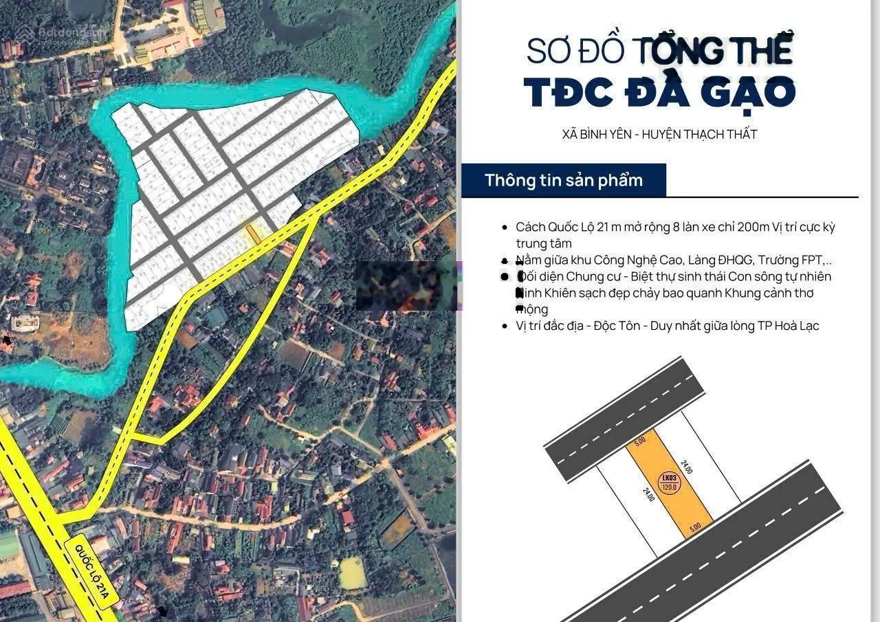 DT 120m2, 2 mặt tiền, cổng vào TDC ĐHQG, lại rẻ hơn 1 nửa, đường 3 ô tô tránh, full đất ở