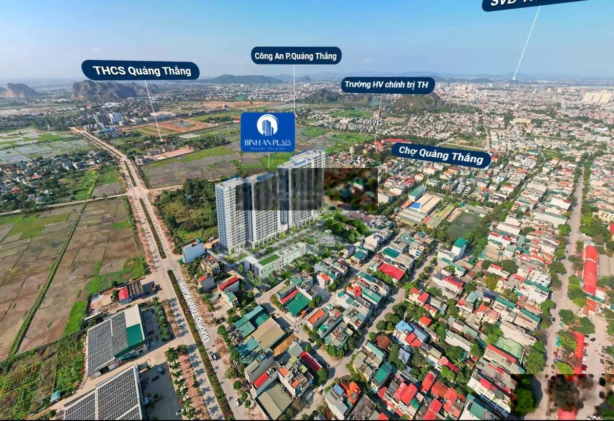 Bán căn hộ chung cư 54.37m2, 2PN, 2 ban công Đông Nam trung tâm thành phố Thanh Hóa