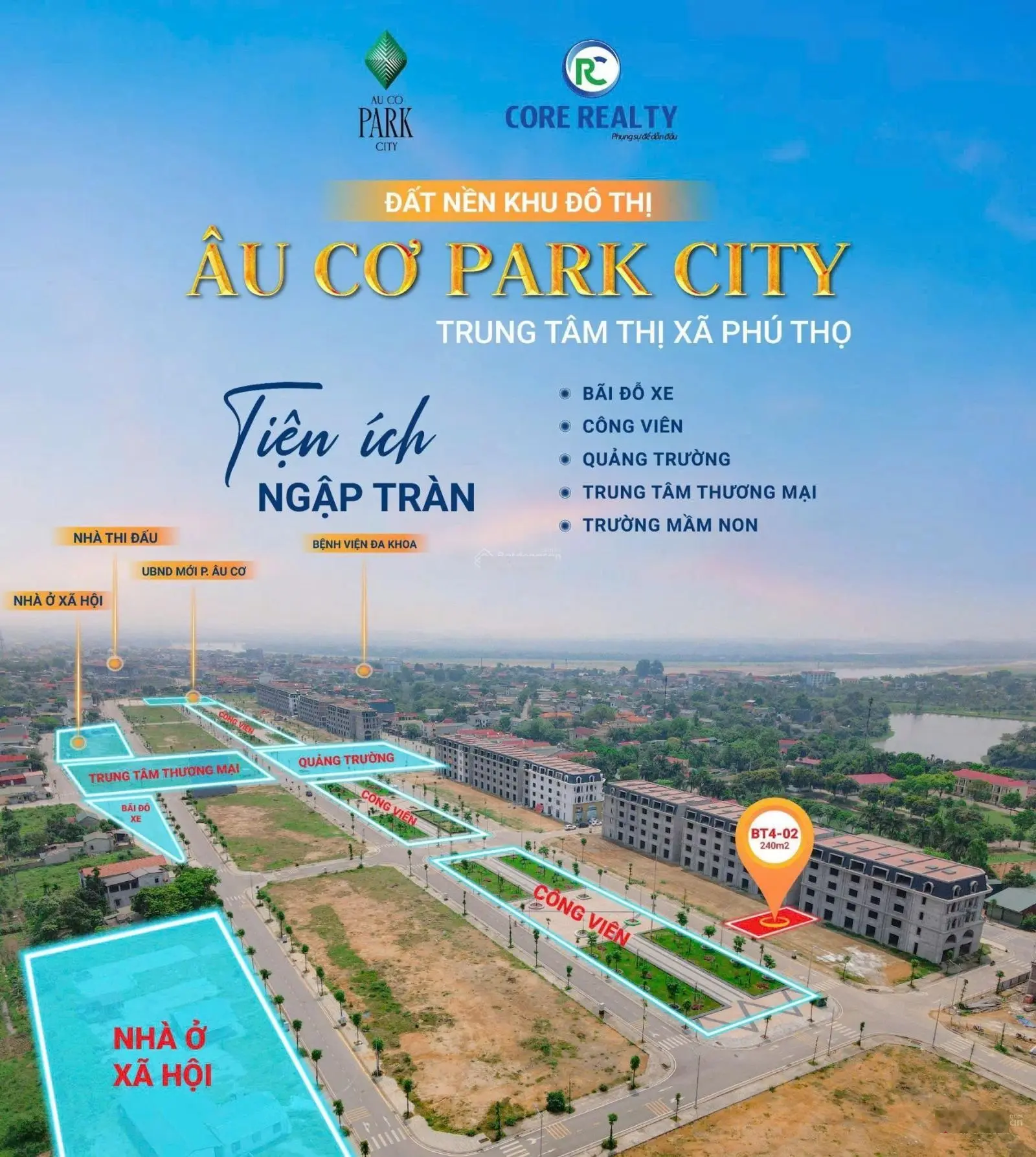 Bán 240 m2 đất nền trung tâm thị xã Phú Thọ chuẩn bị lên thành phố, full thổ cư chỉ 4,x tỷ