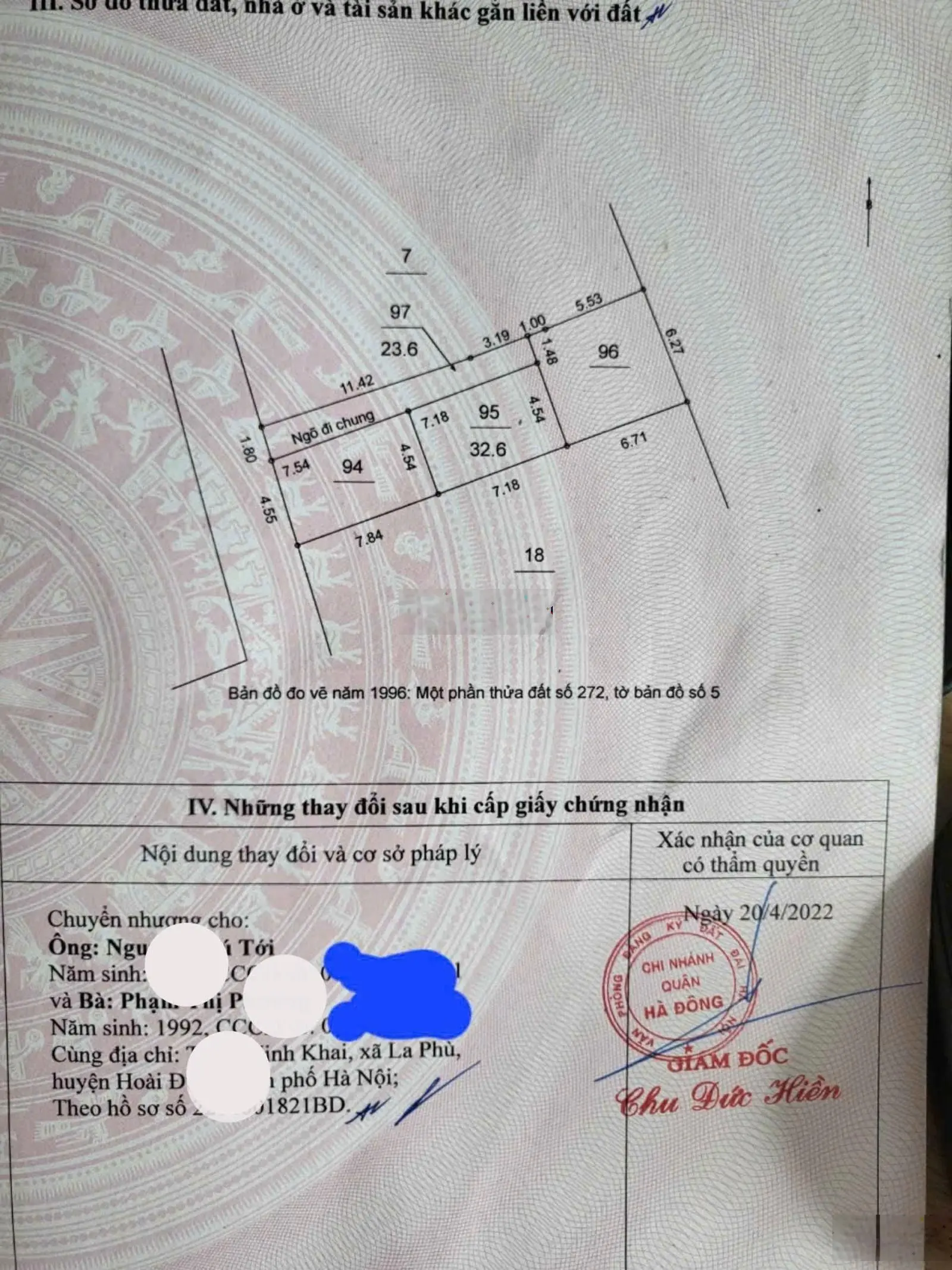 Cần bán gấp nhà 3 tầng 1 trệt tại Giang Chính, Biên Giang, Hà Đông