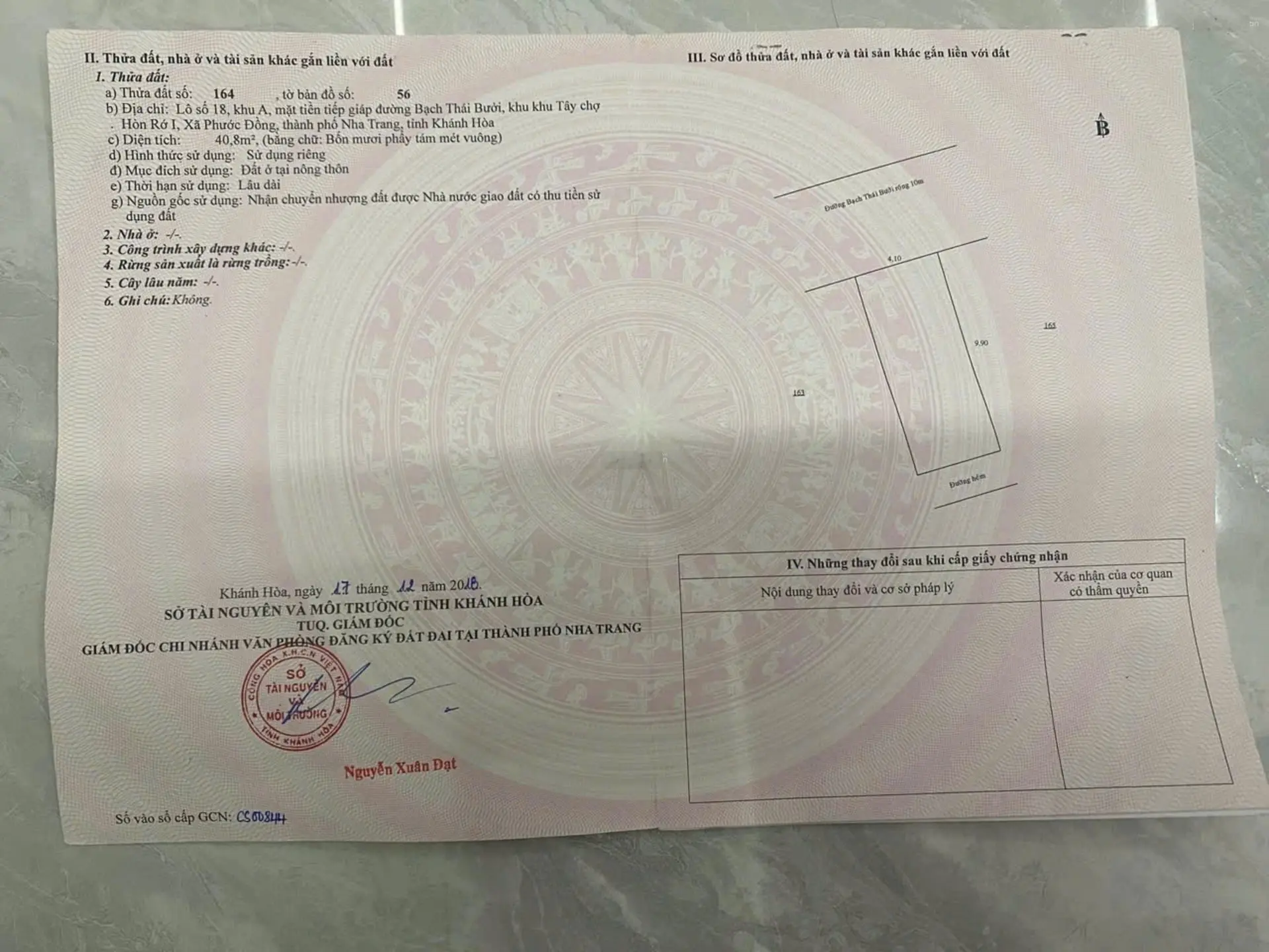 Bán nhà 2 mặt tiền đường Bạch Thái Bưởi Hòn Rớ 1, Nha Trang