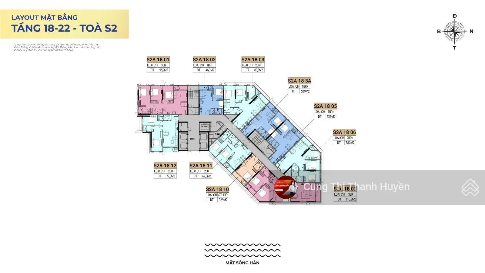 Thanh Huyền - 3PN/95,9m2 tầng cao Symphony 6tỷ997 thanh toán trải dài giá đầu tư tốt sổ lâu dài