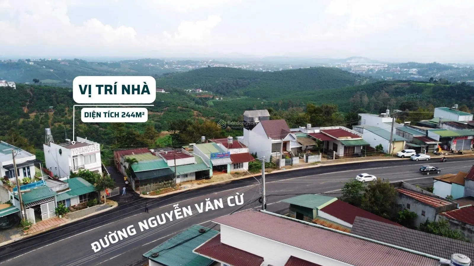 Nhà đất 2 mặt đường Nguyễn Văn Cừ, trung tâm Bảo Lộc view đồi núi, ngắm hoàng hôn, săn mây cực đẹp