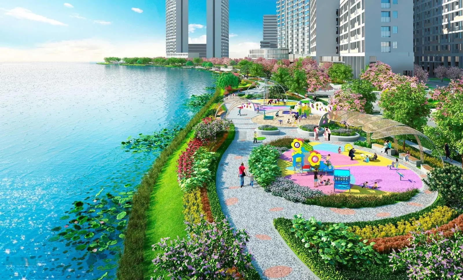 Bán căn hộ chung cư 3PN, DT 130 m2 tầng cao, view sông thoáng mát.