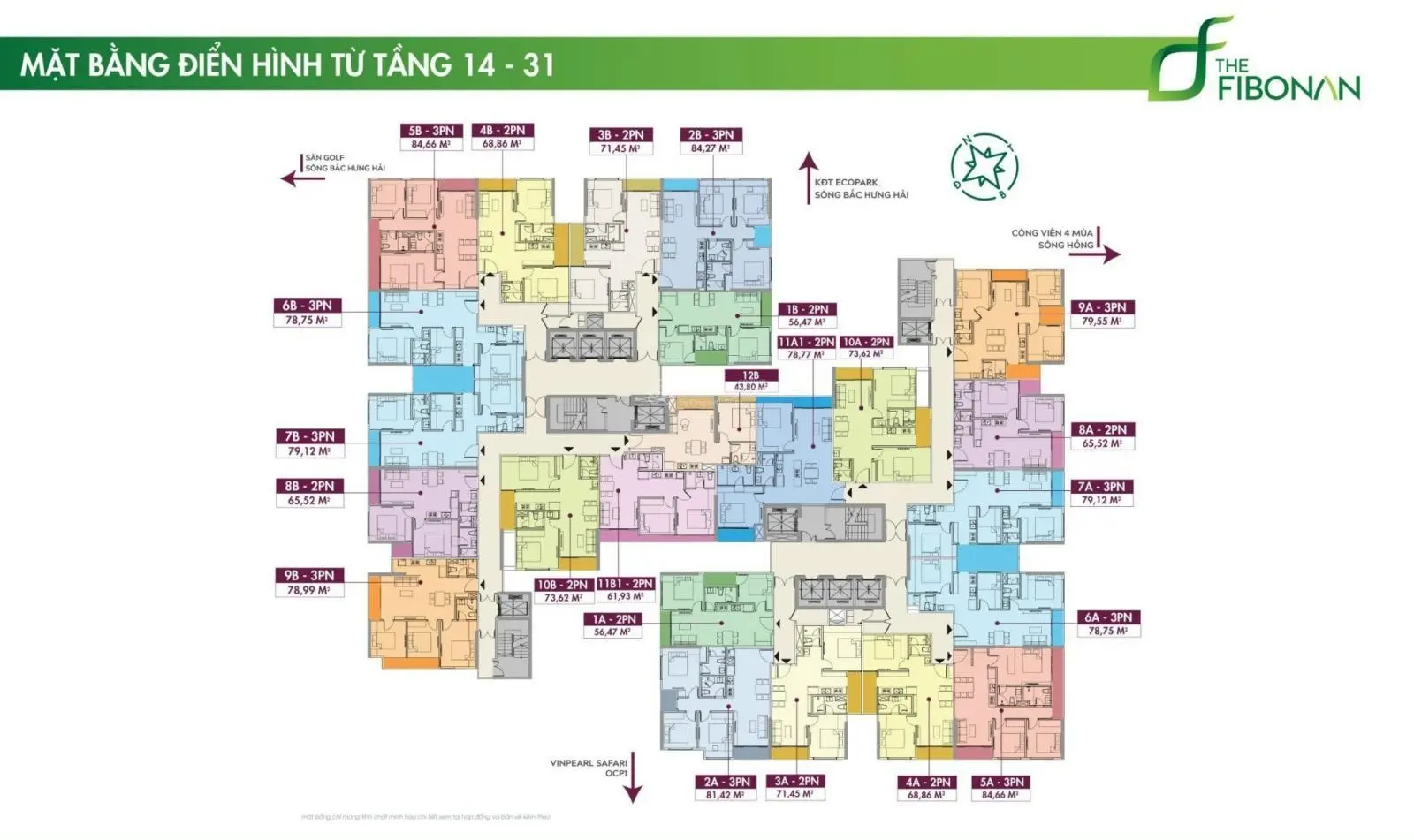 Trực tiếp CĐT The Fibonan bán CH 3PN chỉ 4,x tỷ HTLS 0% 18 tháng TTS CK 6% miễn phí 2 năm DV