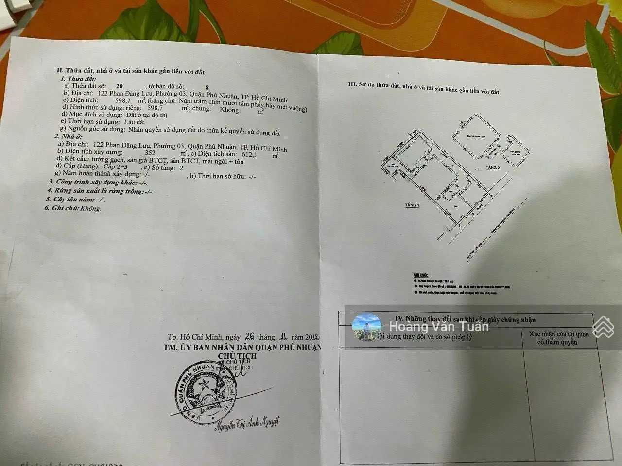 Bán nhà 122 Phan Đăng Lưu, Phường 3, Phú Nhuận, 16x35m nở hậu 21m, 598.7m2, 2 tầng giá 165 tỷ