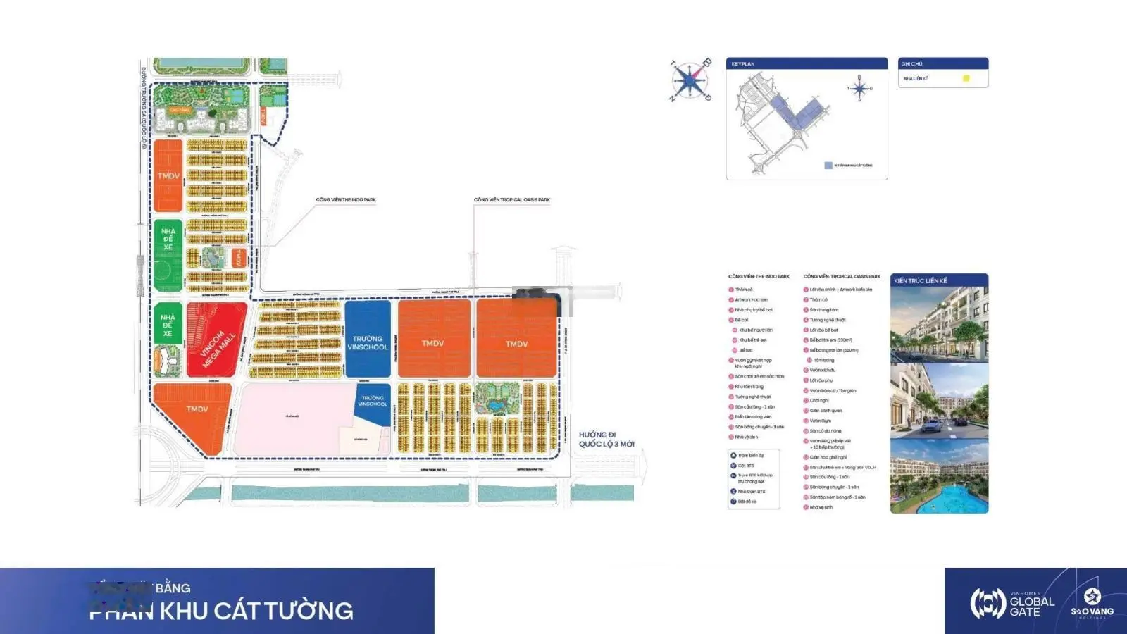 Bán các căn liền kề biệt thự khu Cát Tường Vinhomes Global Gate Cổ Loa Đông Anh.