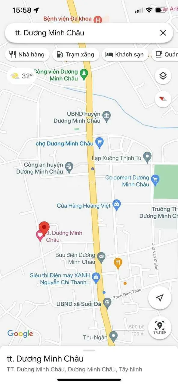 Bán gấp đất mặt tiền đường Châu Văn Liêm TT Dương Minh Châu - Tây Ninh, có thể đầu tư (51% thổ cư)