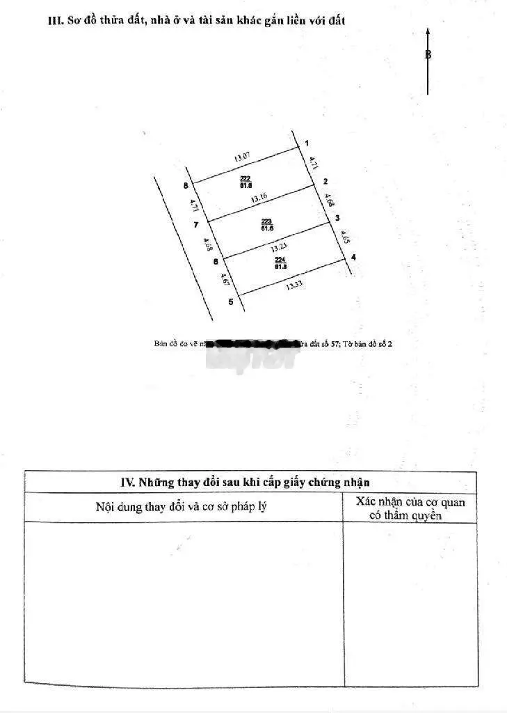 Bán đất gia thương 62m2 gần ngọc thụy , cầu đông trù 2,64tỷ