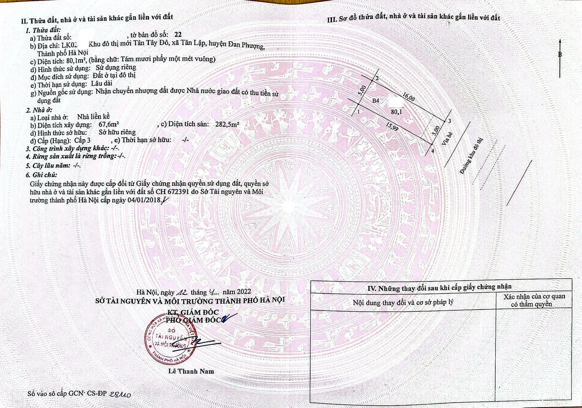 Chính chủ cần bán liền kề Tân Tây Đô mặt đường đôi 27m liên hệ 0904 413 ***