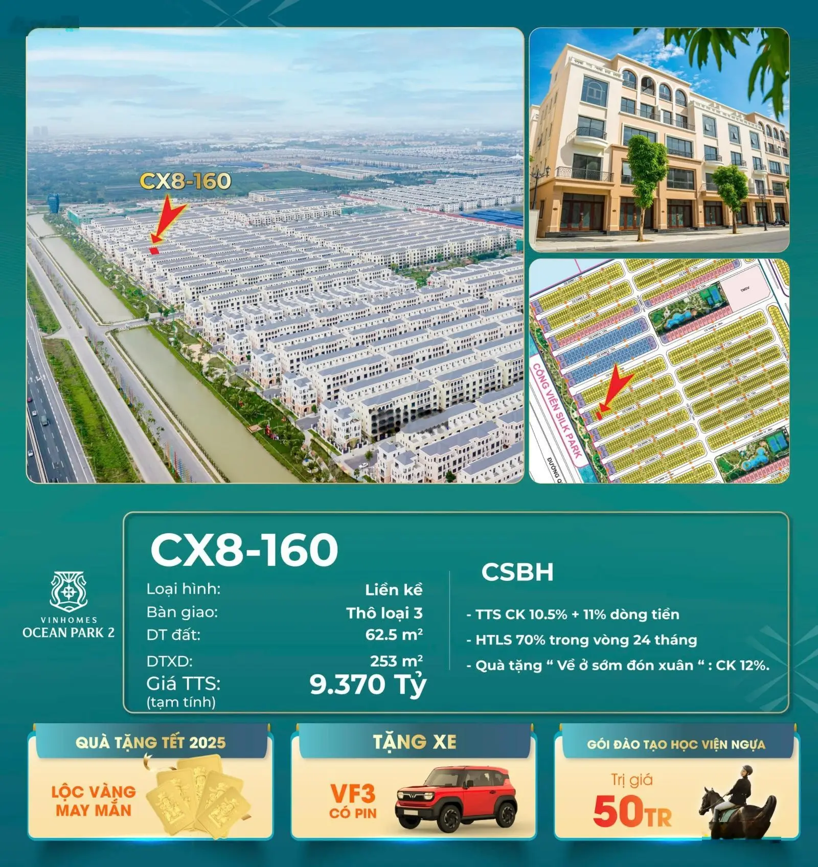 Quỹ 3 căn cọ xanh rẻ nhất ocean park 2 (tặng xe vf3)