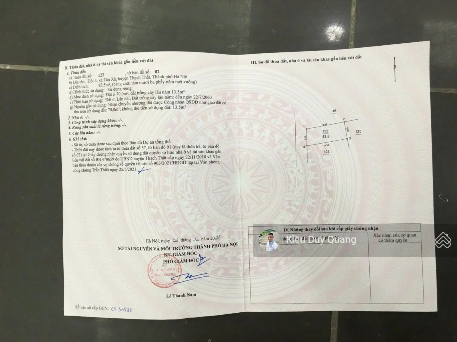 83m2 mt6m vuông vắn tại thôn 3 tân xã, đường thông, ô tô đỗ cửa sát khu công nghệ cao đại học fpt