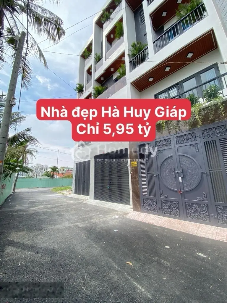 Bán nhà mới 5 tầng đường Hà Huy Giáp có gara ô tô, gần chợ, trường học siêu thị, ngân hàng giá 5,95
