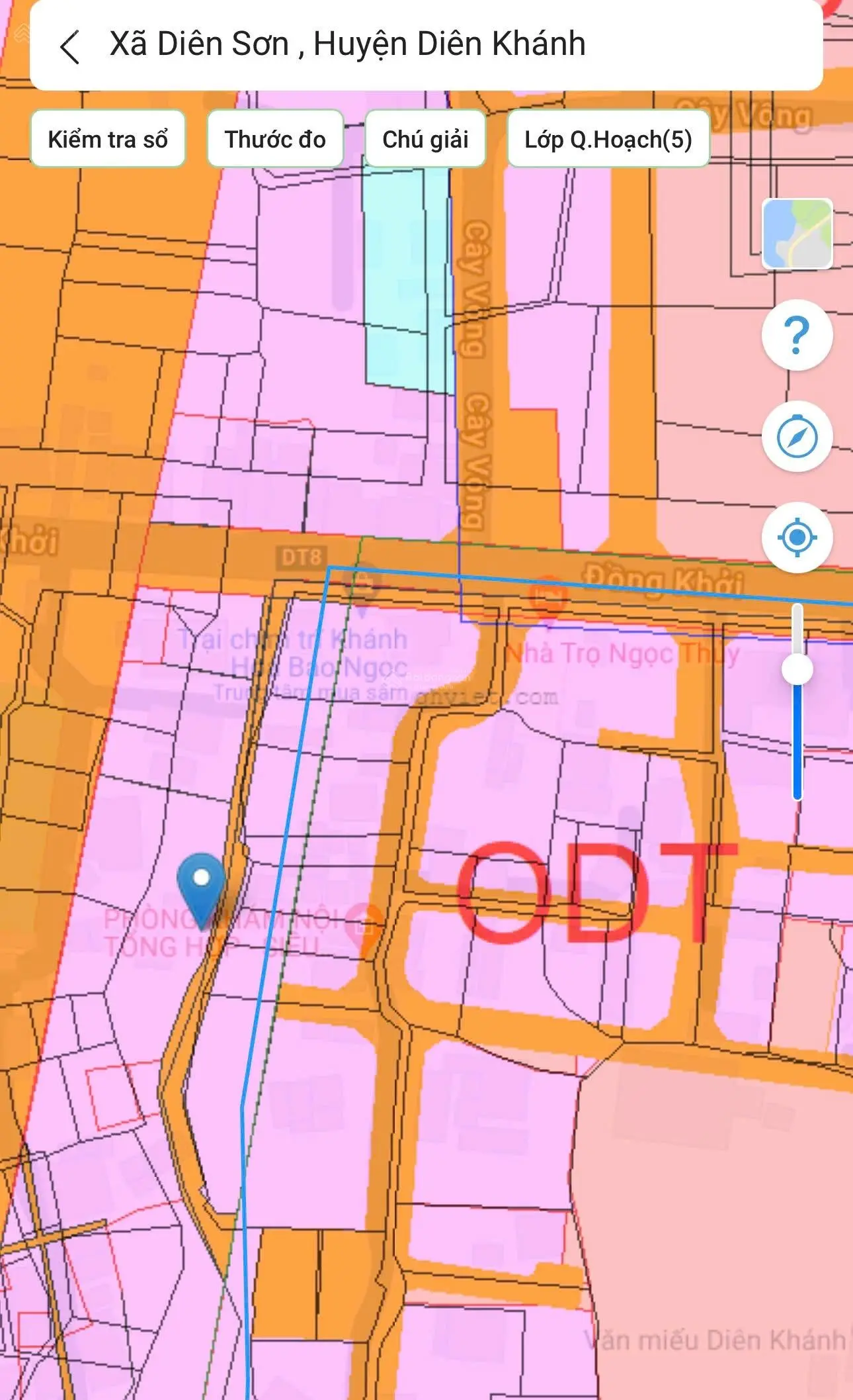 Diên Sơn - Diên Khánh, cách đường Đồng Khởi 100m. - Diện tích: 181m2 (60m2 thổ cư), ngang 11m