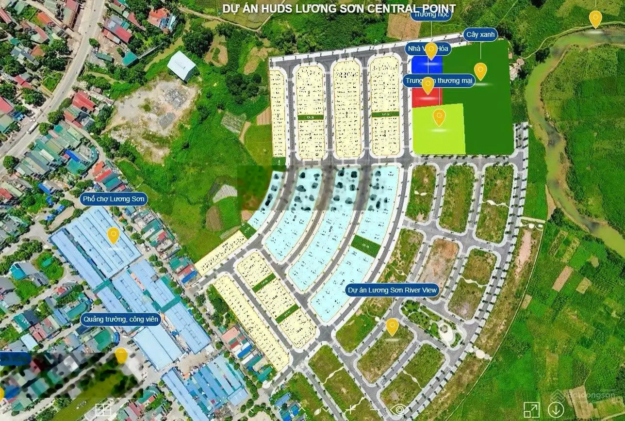 Lô biệt thự 270,8m2, MT 10.5m, hướng Tây Bắc, Phố Chợ Lương Sơn, giá nhỉnh 16 tỷ, sổ đỏ riêng