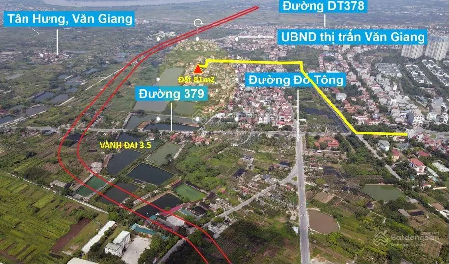 Chính chủ bán đất đan nhiễm, thị trấn văn giang nơi hiếm có đất bán