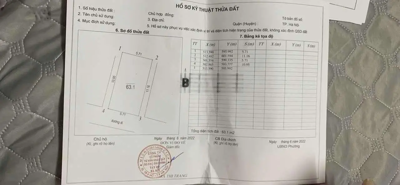 Hàng đầu tư cực đẹp ! Trung Tả , mặt ngõ 2 ô tô tránh, 64m2 C4 xác định bán đất mt 5.8m giá 17 tỷ.