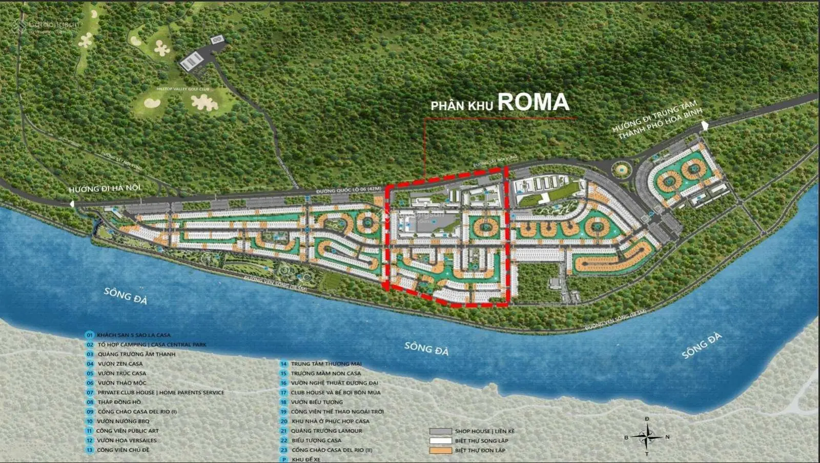 Gấp, gấp bán căn biệt thự đẹp nhất DA Casa Del Rio view sông đường 25m, Giá tốt nhất thị trường