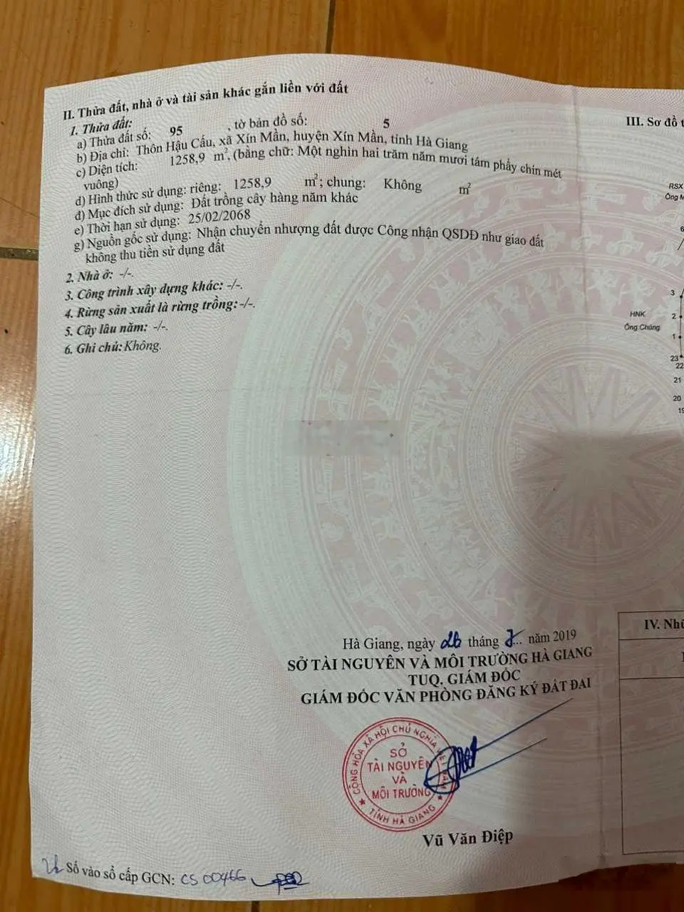 Bán đất tại xã Xín Mần, huyện Xín Mần, tỉnh Hà Giang