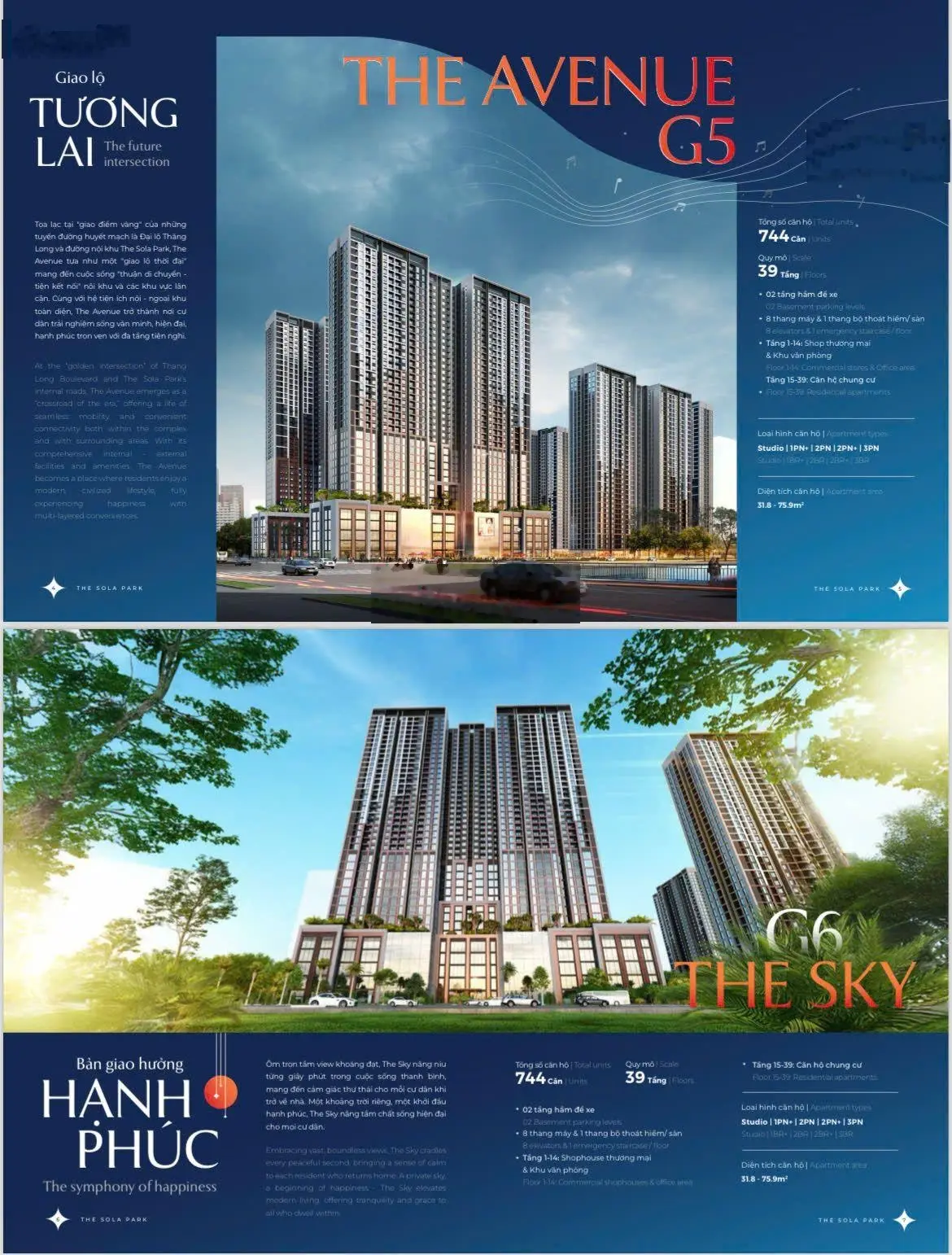 Giá chỉ từ 62,8tr/m2 cho G5 & G6 The Sola Park, toà mới nào có giá rẻ hơn?