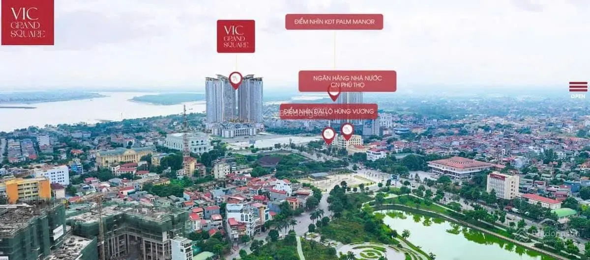 Bán suất ngoại giao trung tâm TP Việt Trì CH Vic Grand Square - Hỗ trợ lãi suất 0% - TT 15% ký HĐMB