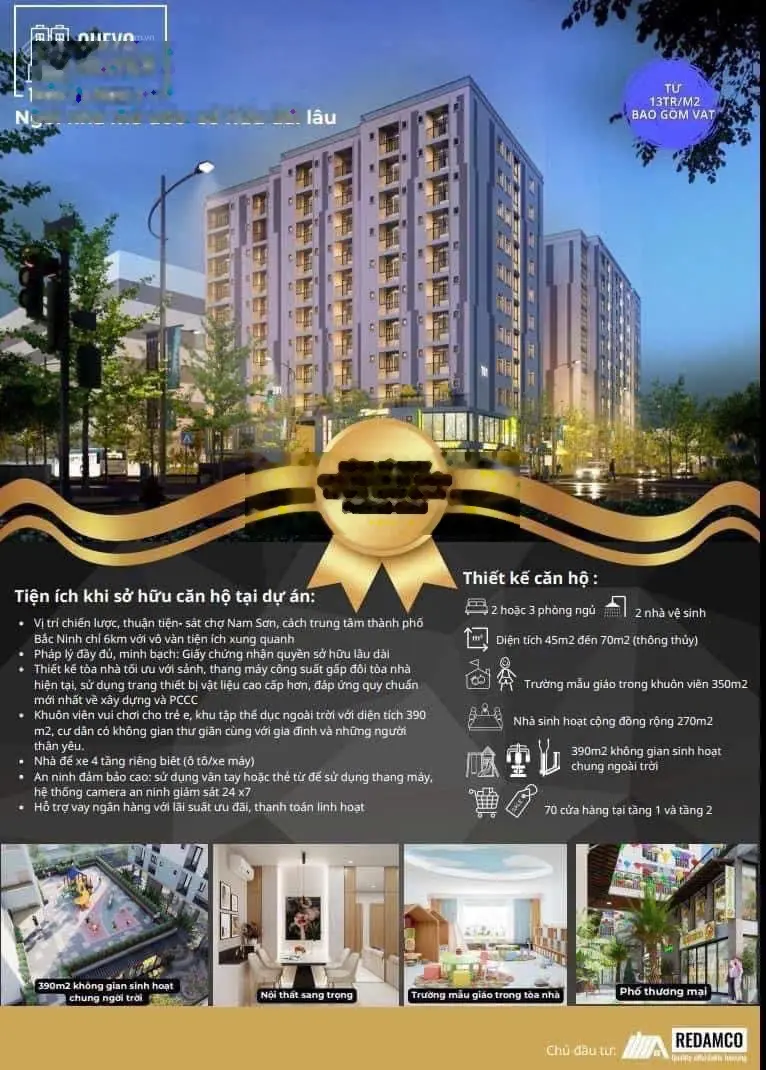 Chính thức mở bán chung cư HILLVIEW - thành phố Bắc Ninh (dự án Chủ đầu tư Singapore)