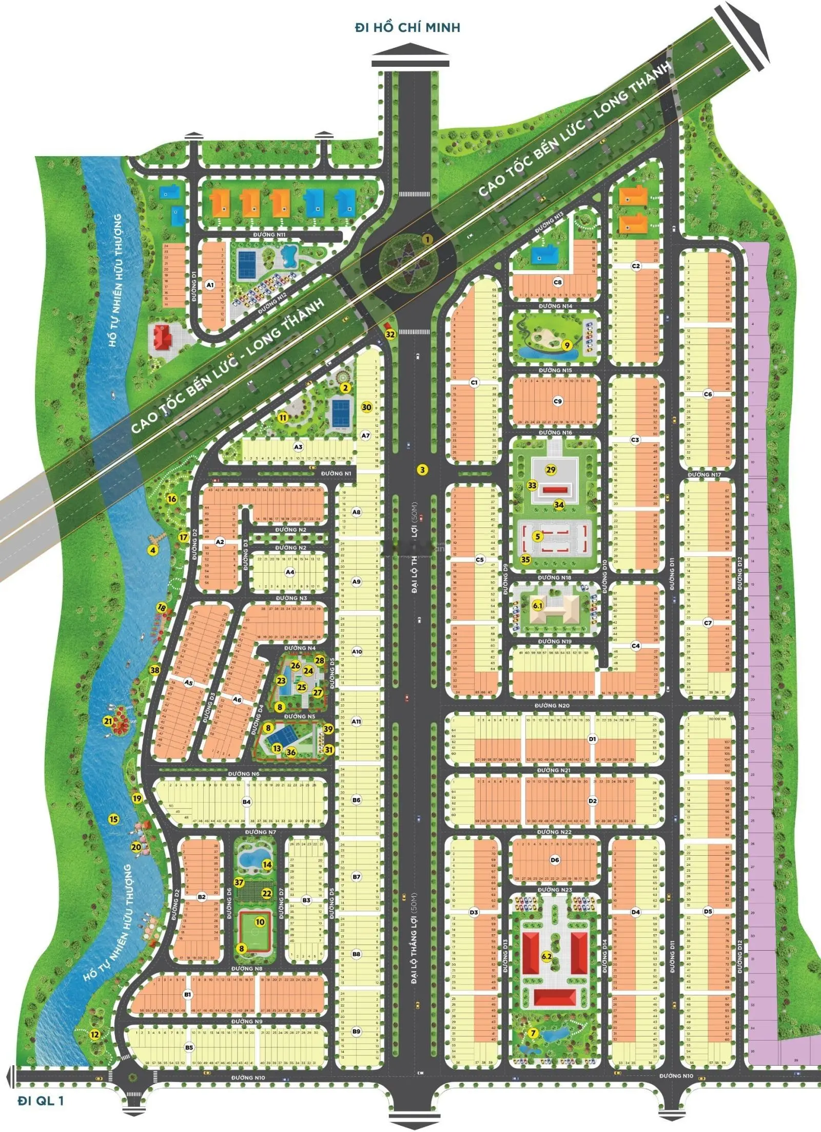 Ngộp bán nền 5x20m có sổ đường 22m The Sol City Long Thượng Cần Giuộc cách chợ Hưng Long 300m 2tỷ8