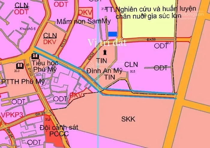 Bán đất Thủ Dầu 5,5 x 23m sổ hồng có thổ cư, chính chủ gần trường SamMy và khu công nghiệp Đại Đăng