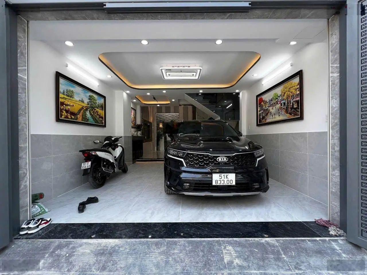 Nhà mới xây thiết kế hiện đại xe hơi ngủ trong nhà đường Huỳnh Tấn Phát - TT Nhà Bè