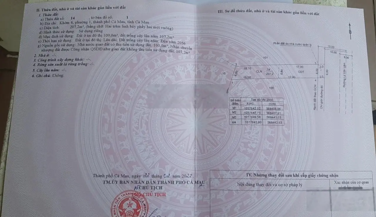 Chính Chủ Cần Bán Gấp đất p1 TP Cà Mau