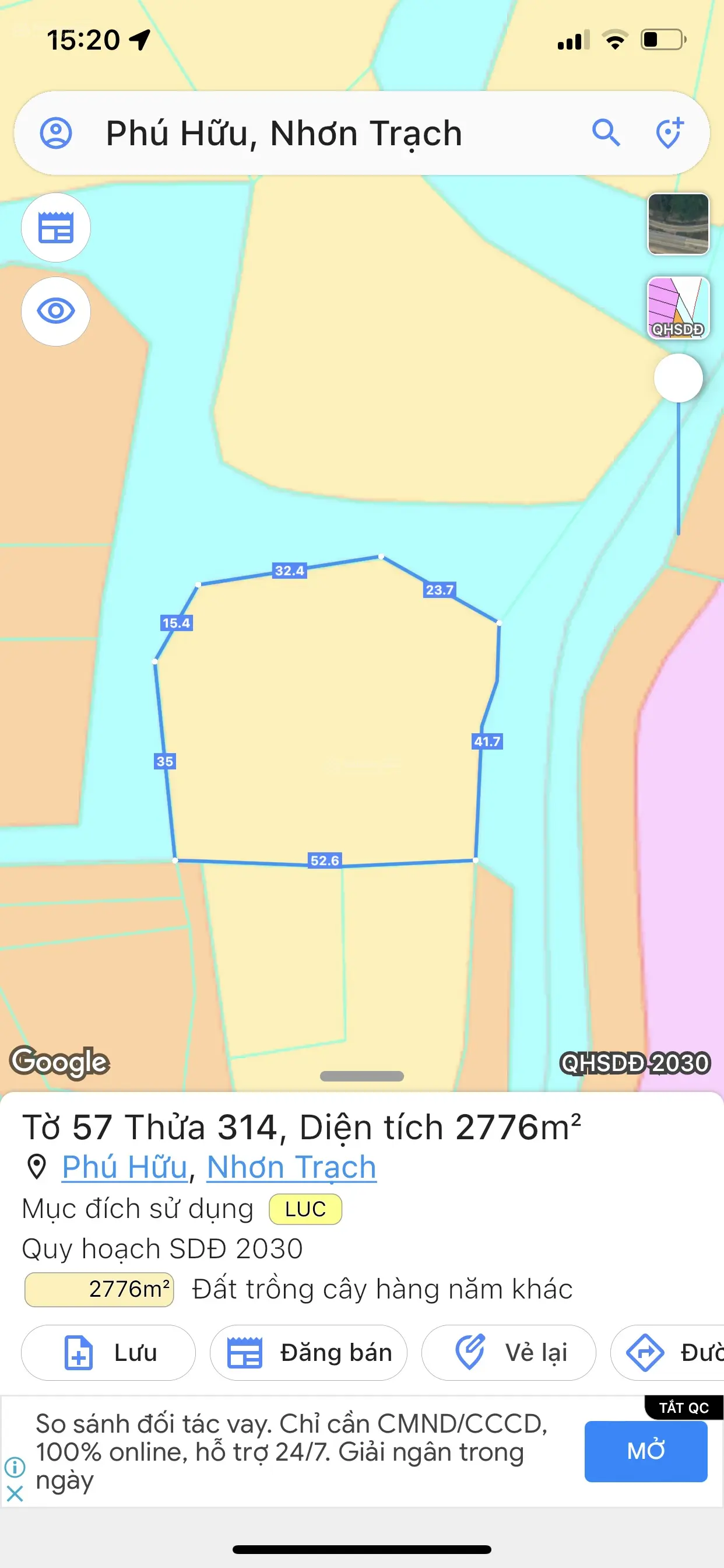 Đất Phú Hữu gần phà Cát Lái 7km cần bán nhanh 6.000m2 đường ô tô chủ cần hạ giá bán gấp