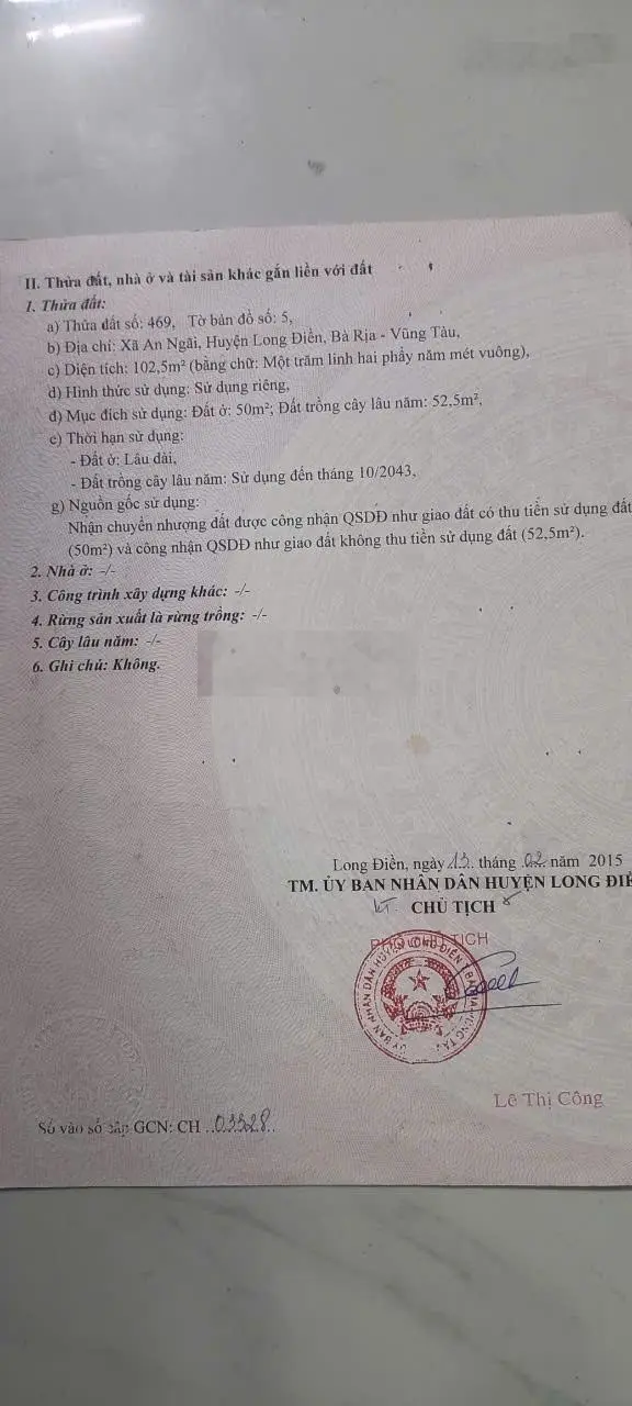 Bán căn nhà mới xây, khu Gia Phát - Chân Tiên - An Ngãi - Long Đất 1,75 tỷ