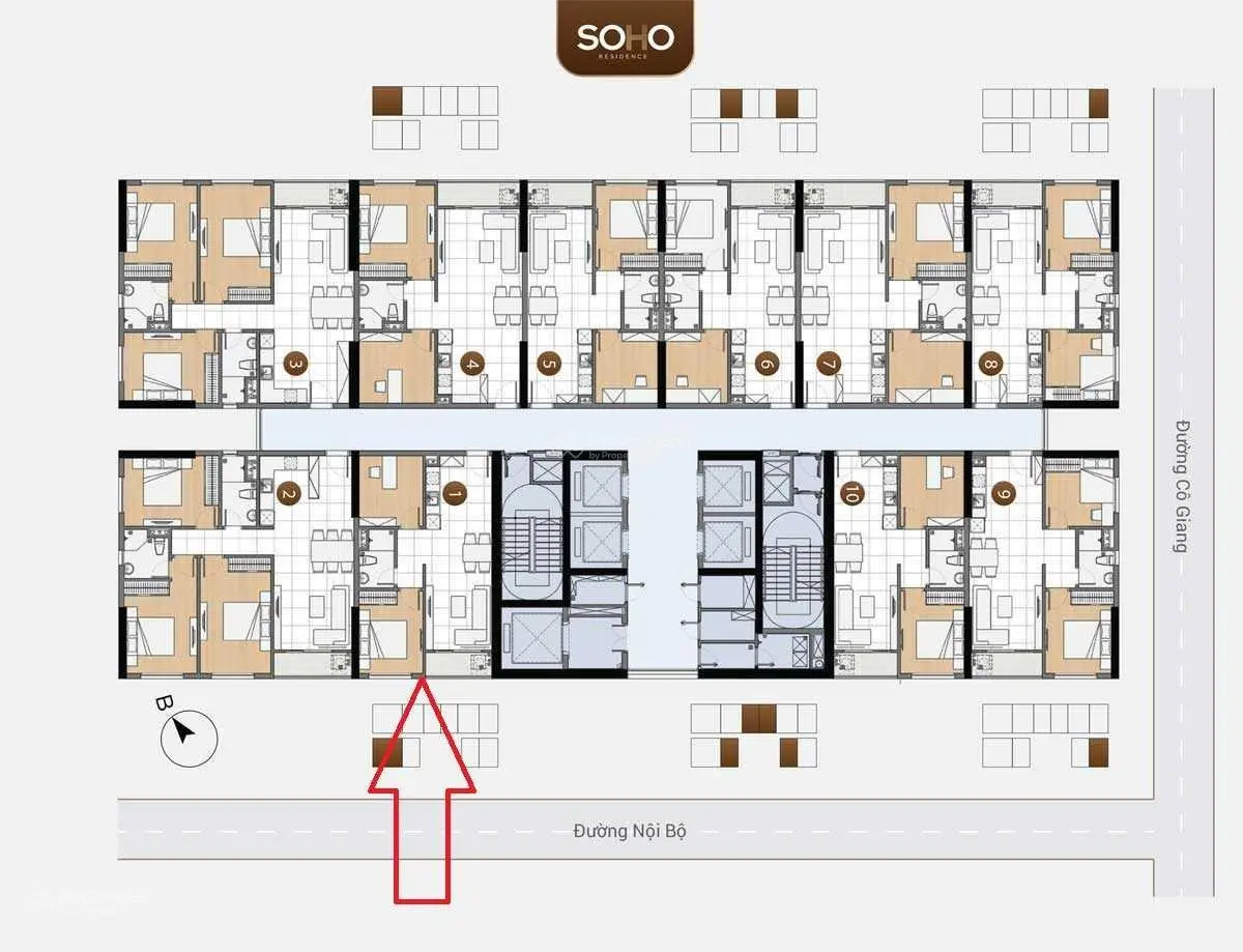 Bán căn hộ Soho Residence 2PN DT 50m2 Giá 5.7 tỷ tầng cao view thoáng PKD Novaland