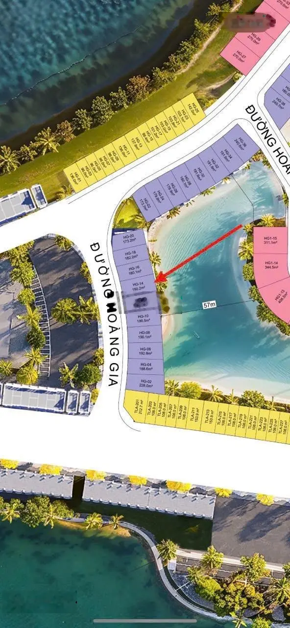 60triệu/m2. 14,4 tỷ song lập 190.2m2 Hoàng Gia VIP. Biệt thự dát vàng 18K, biển sau nhà cát trắng