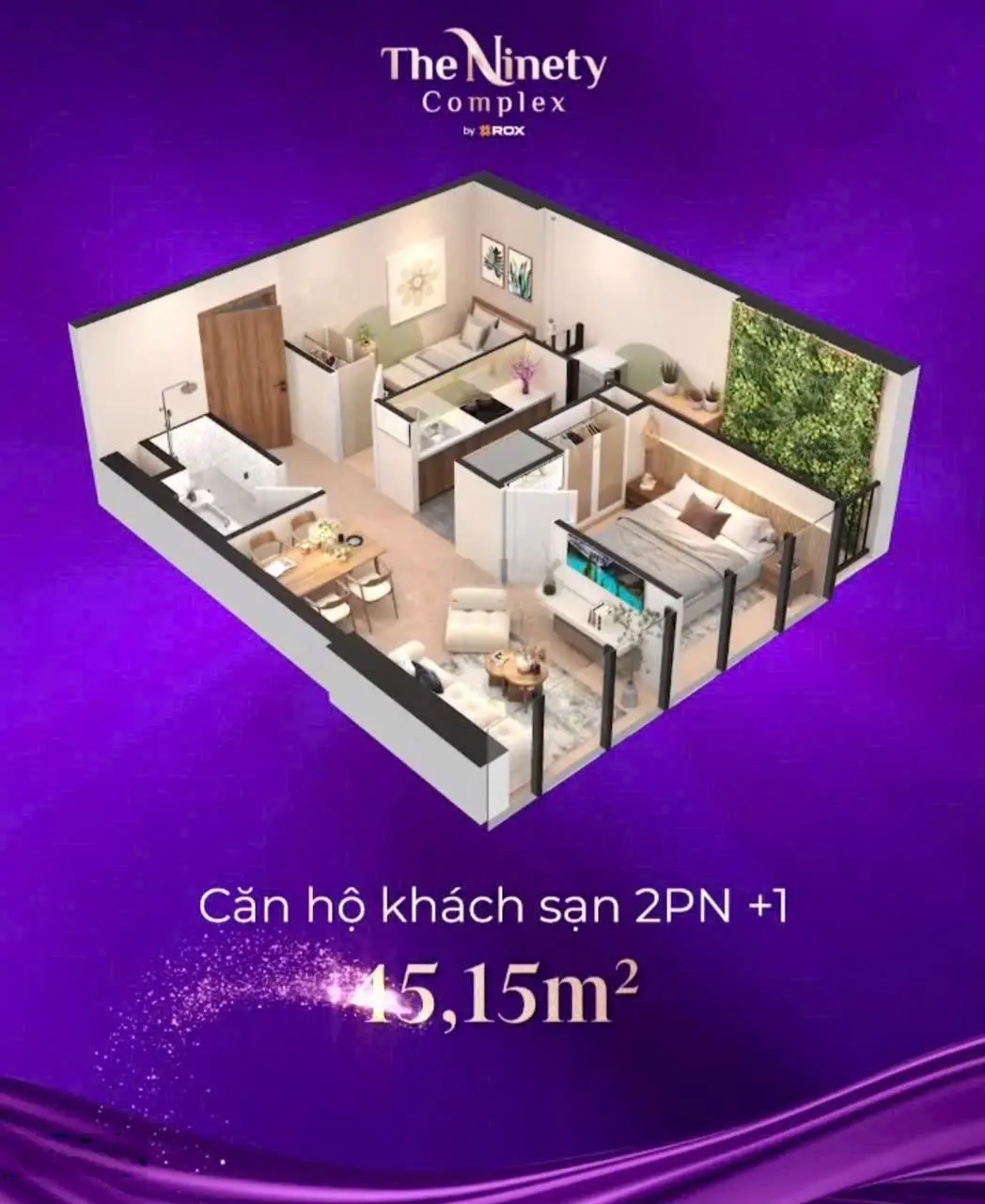 Quỹ thưởng căn 45m2 trục 05 The Ninety Complex 90 Láng, full chính sách đợt 1. LH: 0977 535 ***