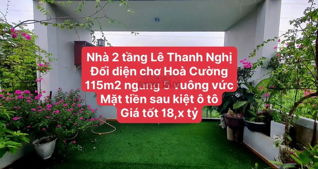 Nhà 3 tầng Lê Thanh Nghị đối diện chợ Hoà Cường mới đẹp, vừa ở vừa có dòng tiền 25tr/tháng Giá tốt!
